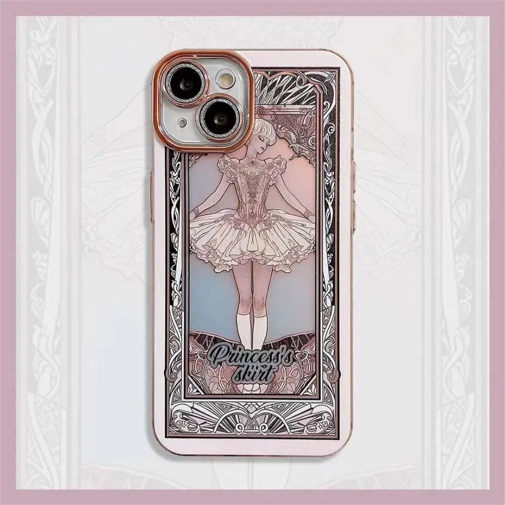 Princess Ballet Vintage Case with Pendant Charm