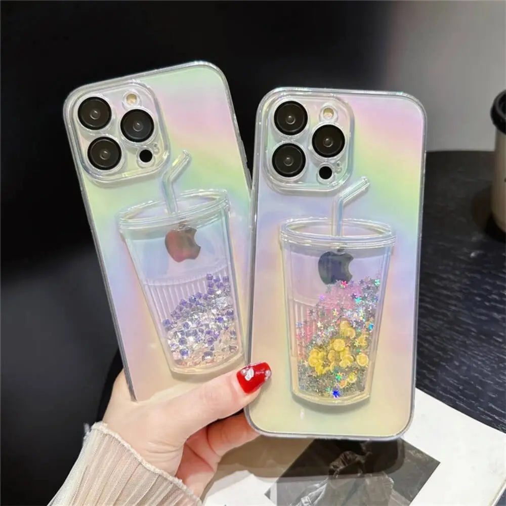 Holographic Glass Sprinkle Diamonds Case