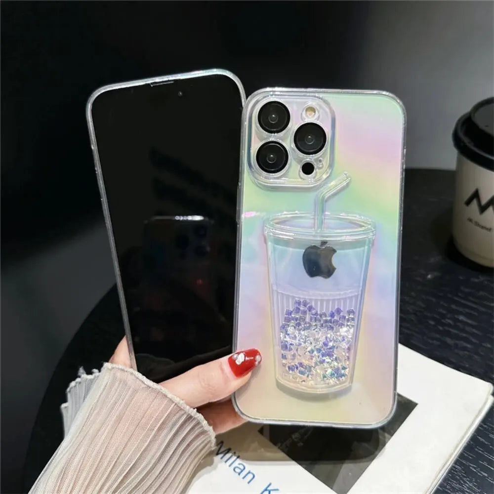 Holographic Glass Sprinkle Diamonds Case