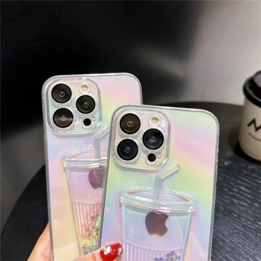 Holographic Glass Sprinkle Diamonds Case