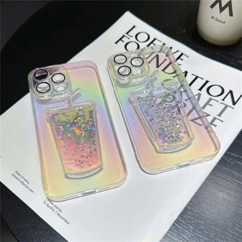 Holographic Glass Sprinkle Diamonds Case