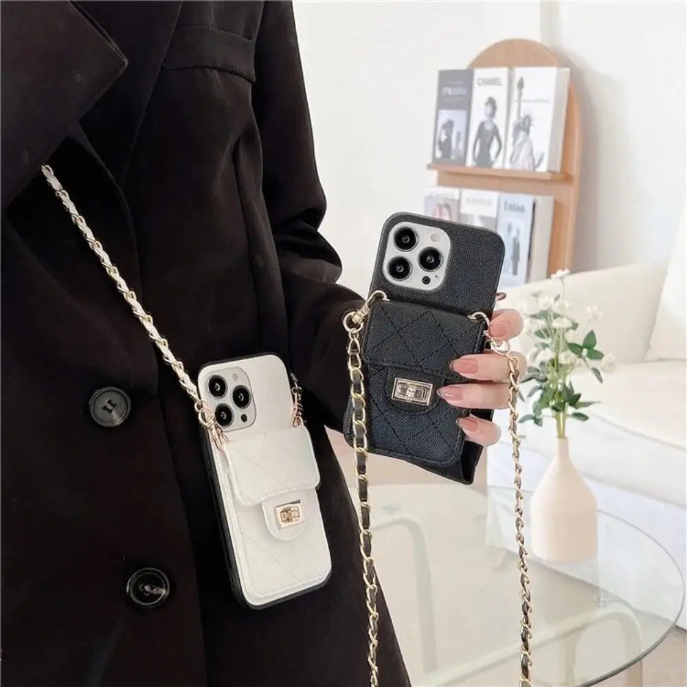 Leather Purse Wallet Case With Hanging