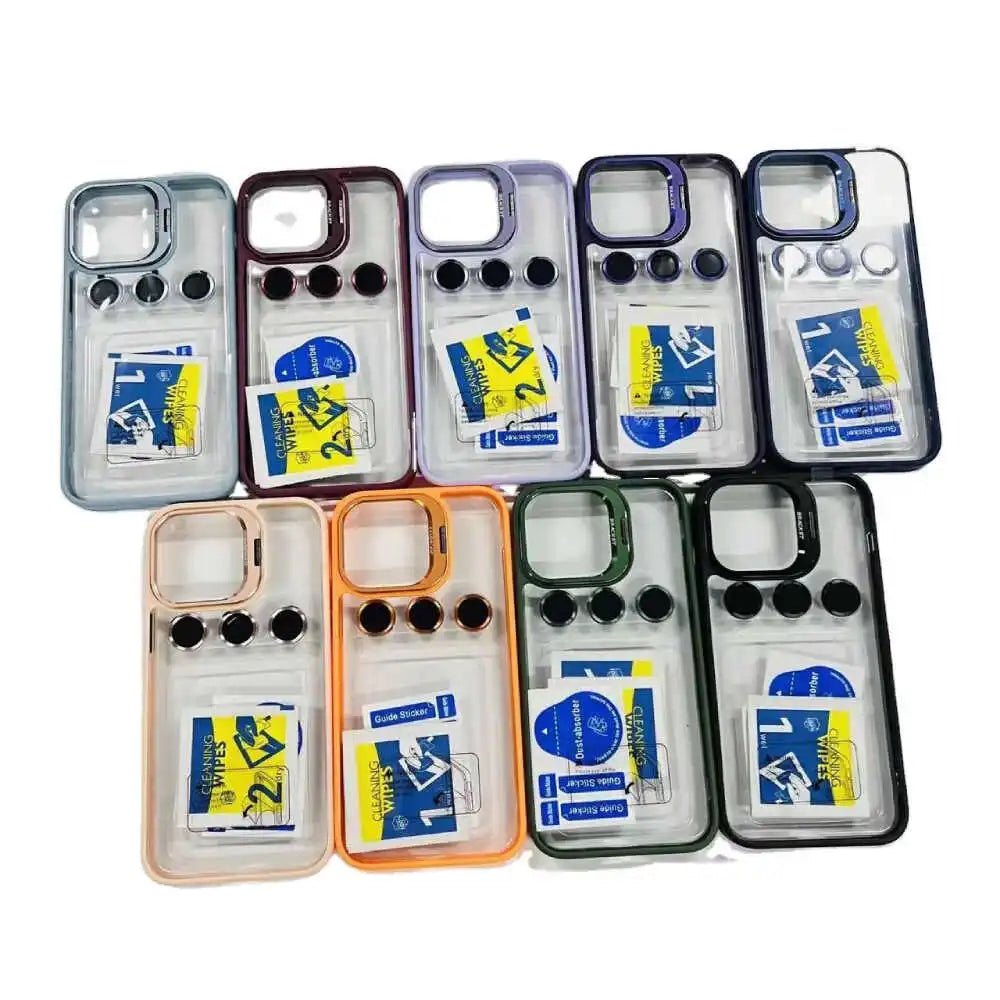 Antishock Metal Chrome Case With Camera Rings