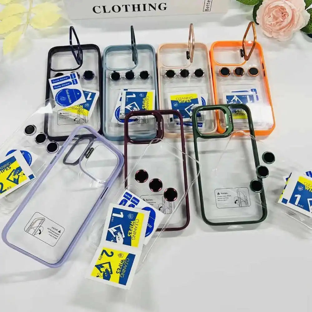 Antishock Metal Chrome Case With Camera Rings