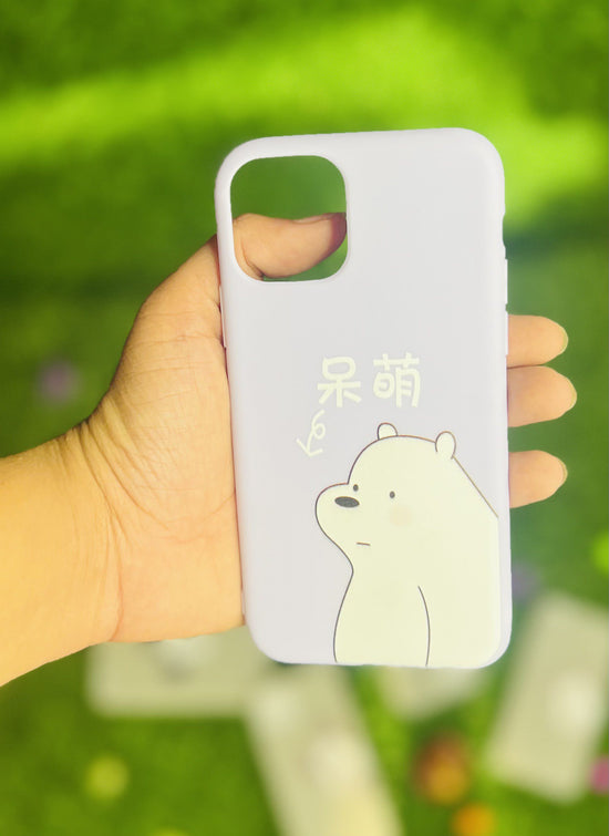 Iphone Silicon Case - Purple Bear