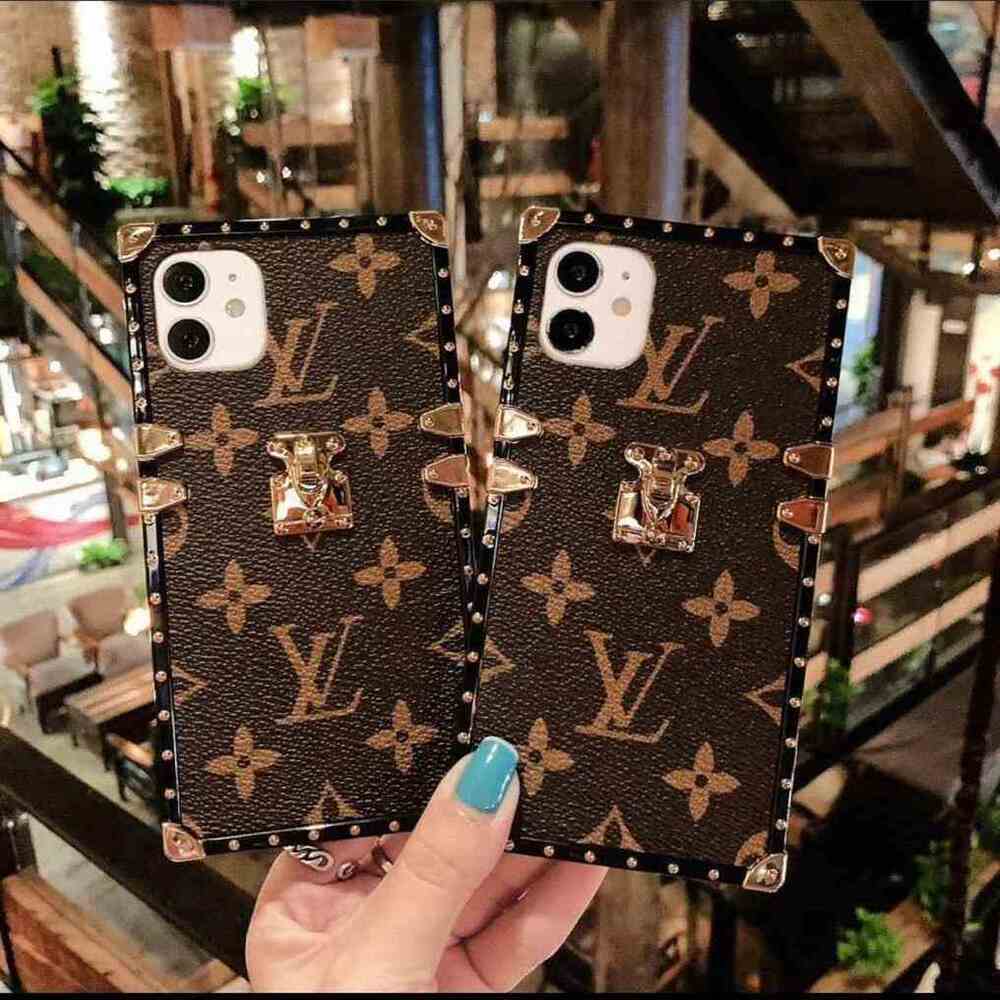 Iphone Luxury Branded Trunk Leather Case