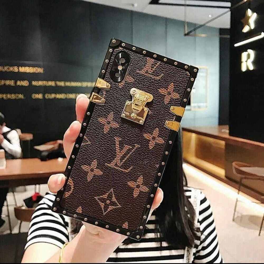 Iphone Luxury Branded Trunk Leather Case