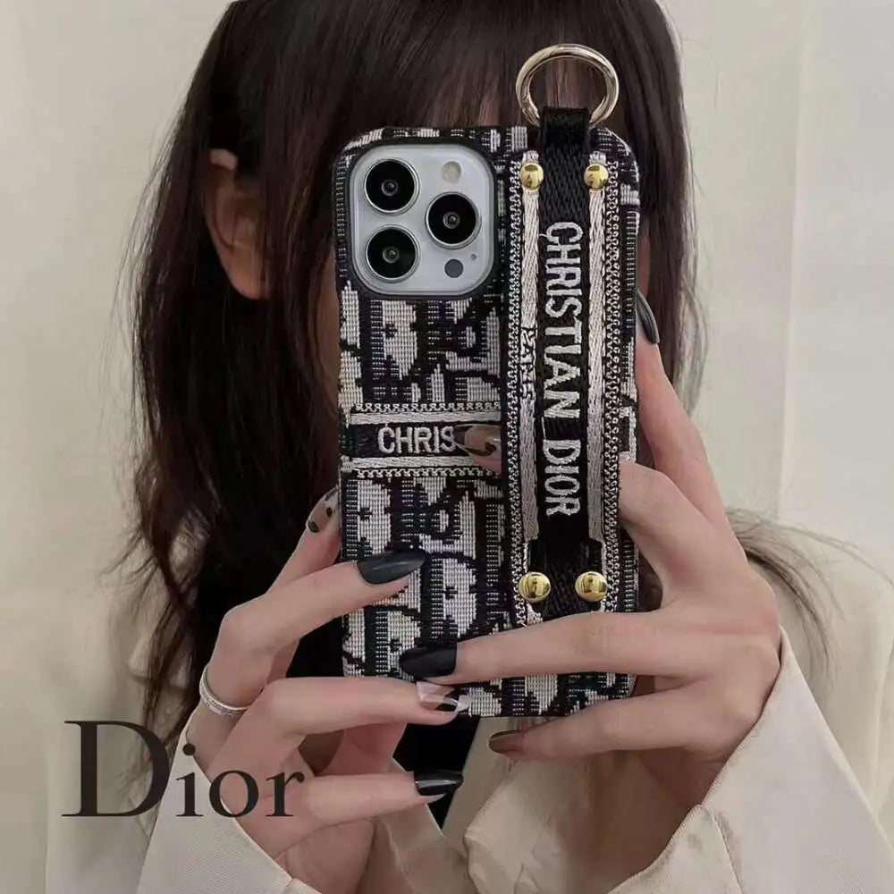 Luxury Brand Leather Cloth Handle Case