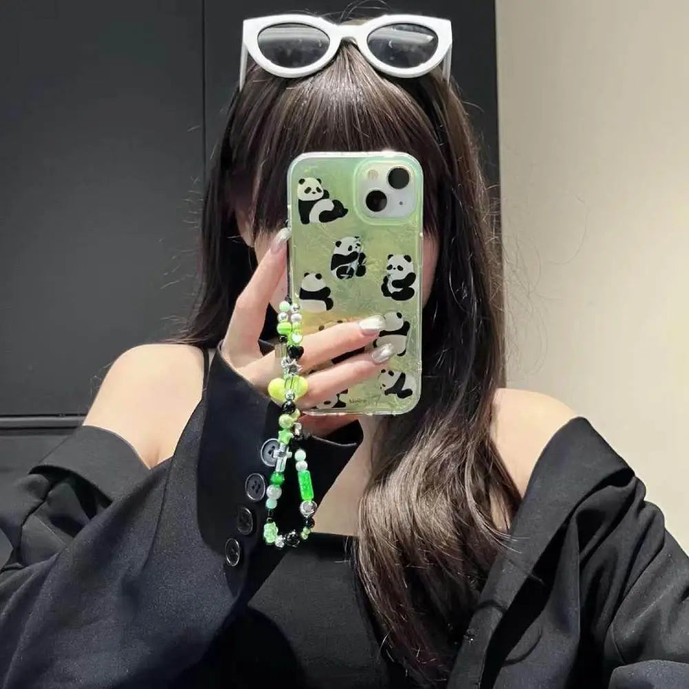 Panda Parade Phone Case With Cute Pendant Charm