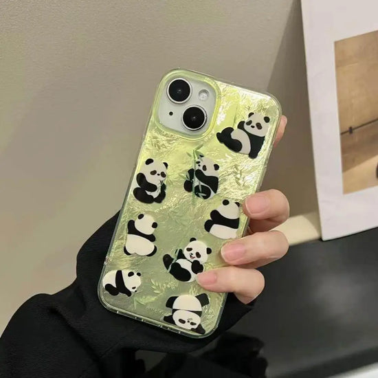 Panda Parade Phone Case With Cute Pendant Charm