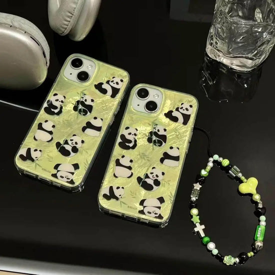 Panda Parade Phone Case With Cute Pendant Charm