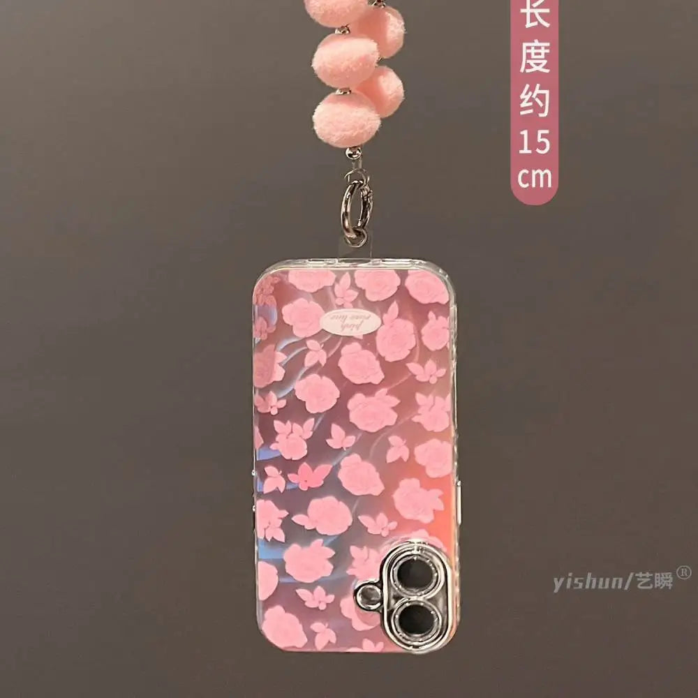 Pink Bloom case with Puff pendant charm