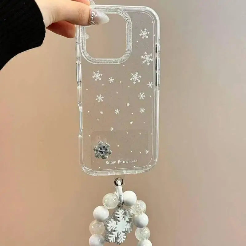 Winter Snowflake Sparkle Case with Pendant Charm