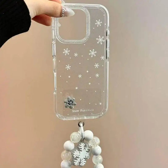Winter Snowflake Sparkle Case with Pendant Charm