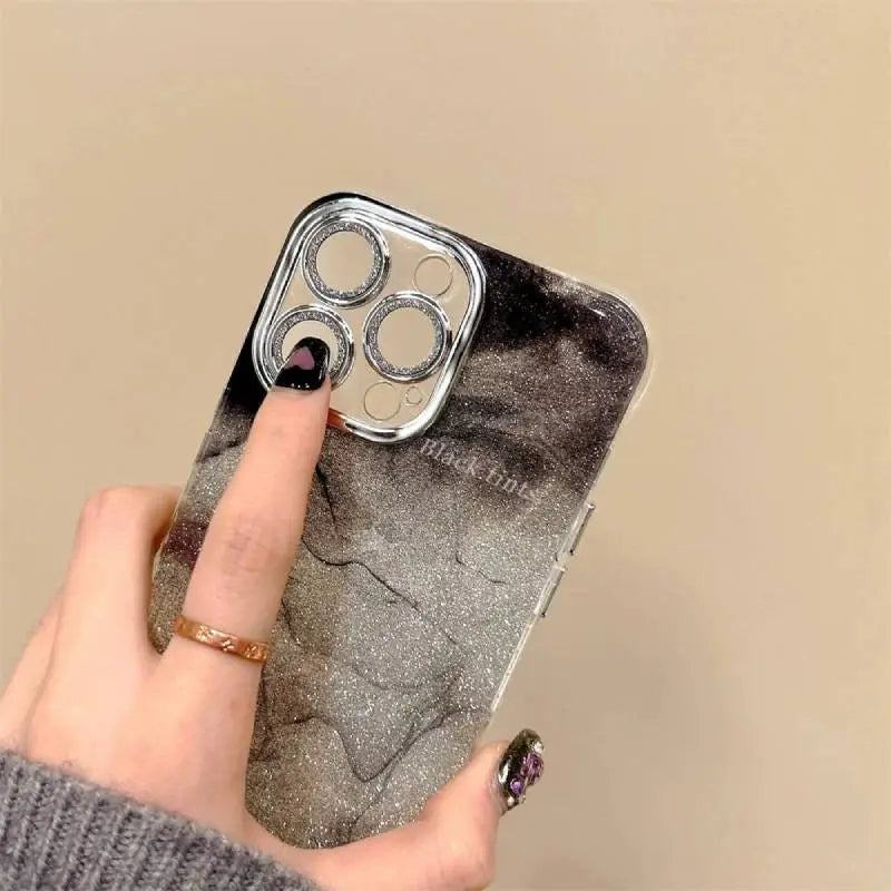 Galaxy Glitter Marble Phone Case