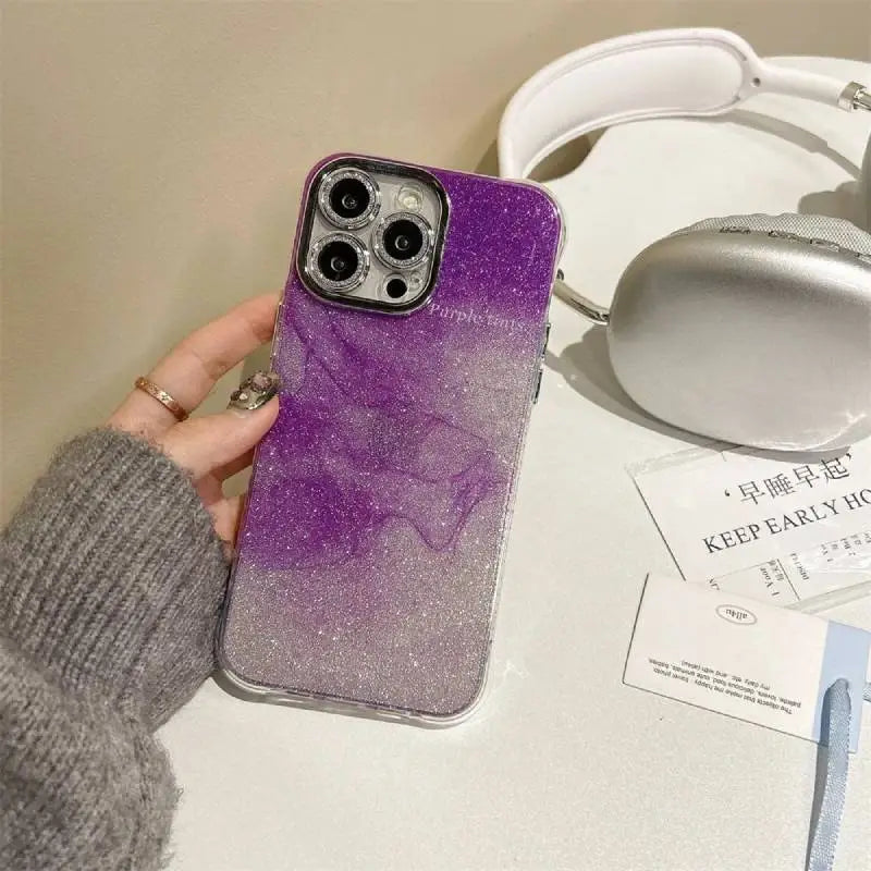 Galaxy Glitter Marble Phone Case