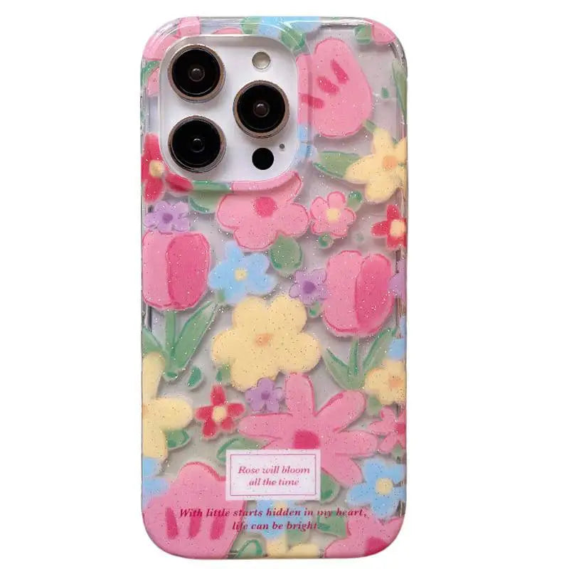 iPhone Spring Blossom Case with Handle Charm