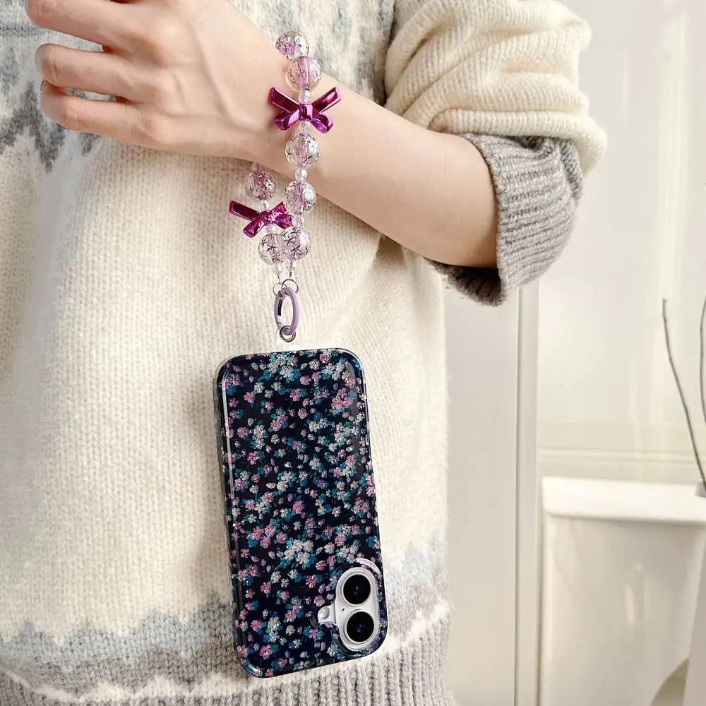 Midnight Meadow Blossom Flower with Pendant Charm Case