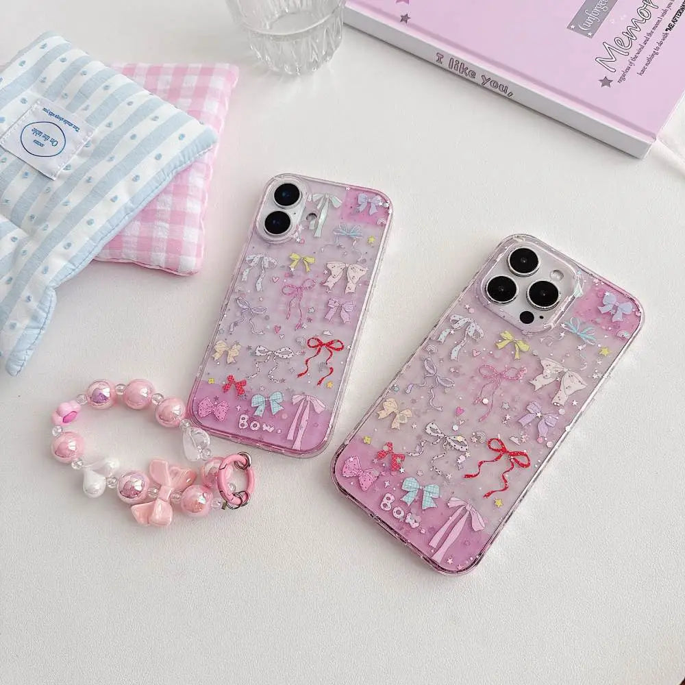 Ribbon Candy Bow Case with Pendant Charm