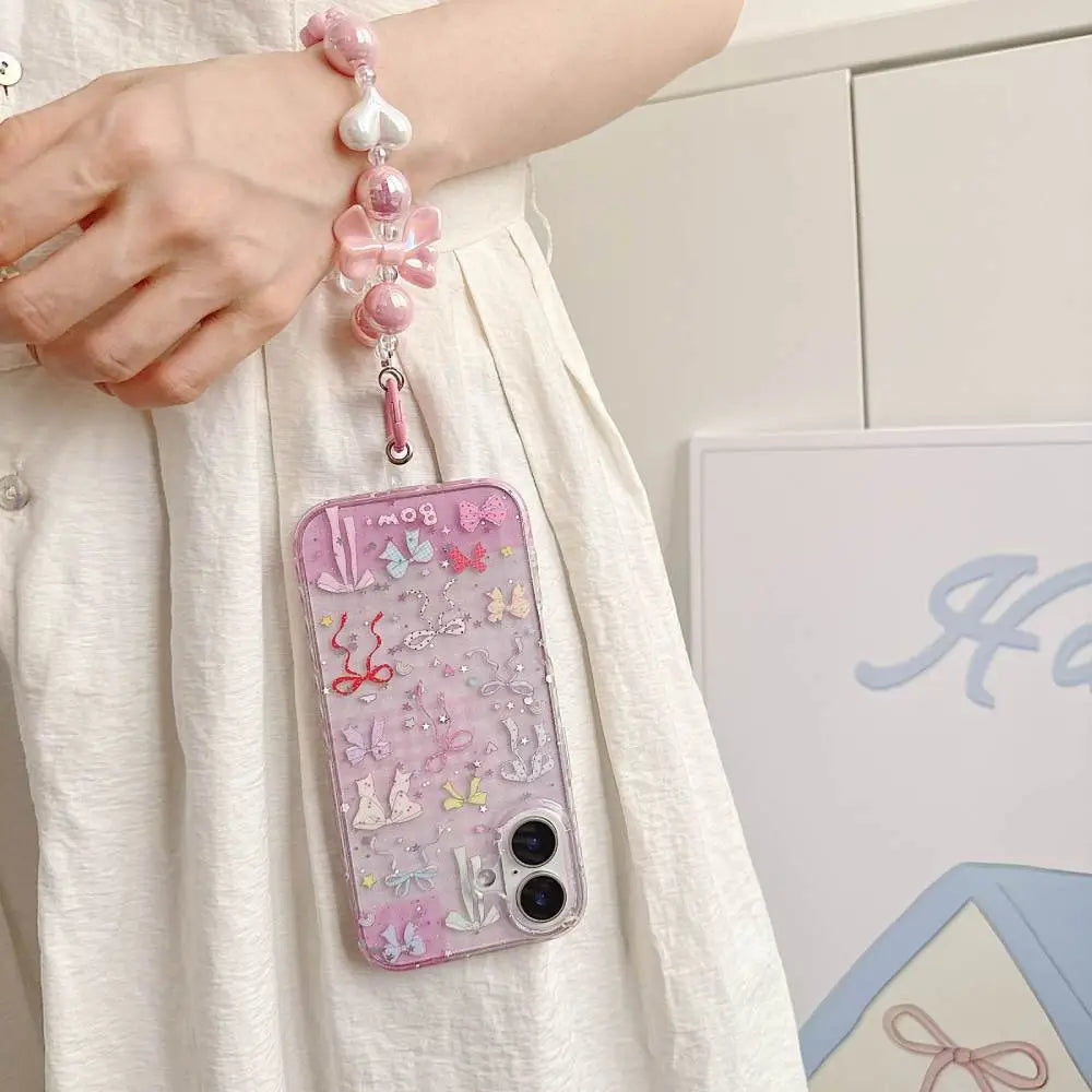 Ribbon Candy Bow Case with Pendant Charm