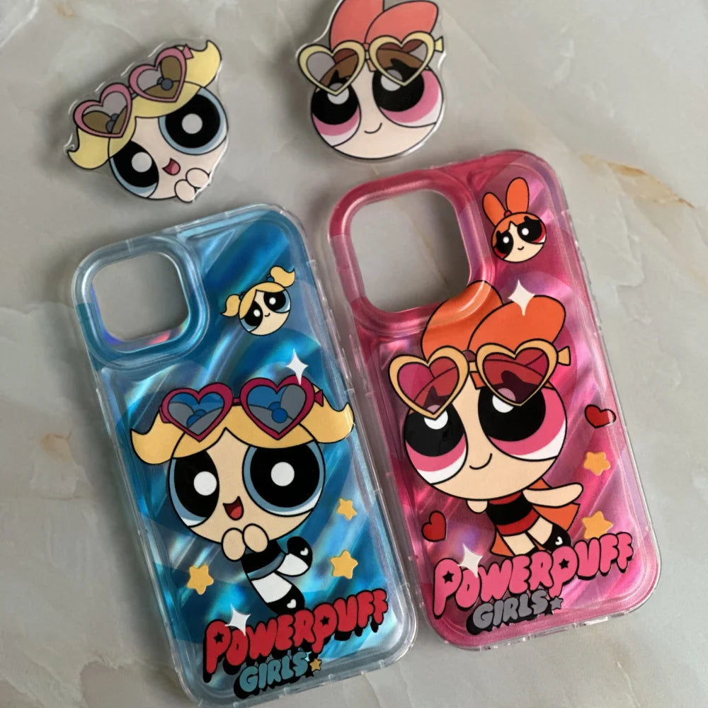 Cartoon Girls Case With Mini Phone Holder