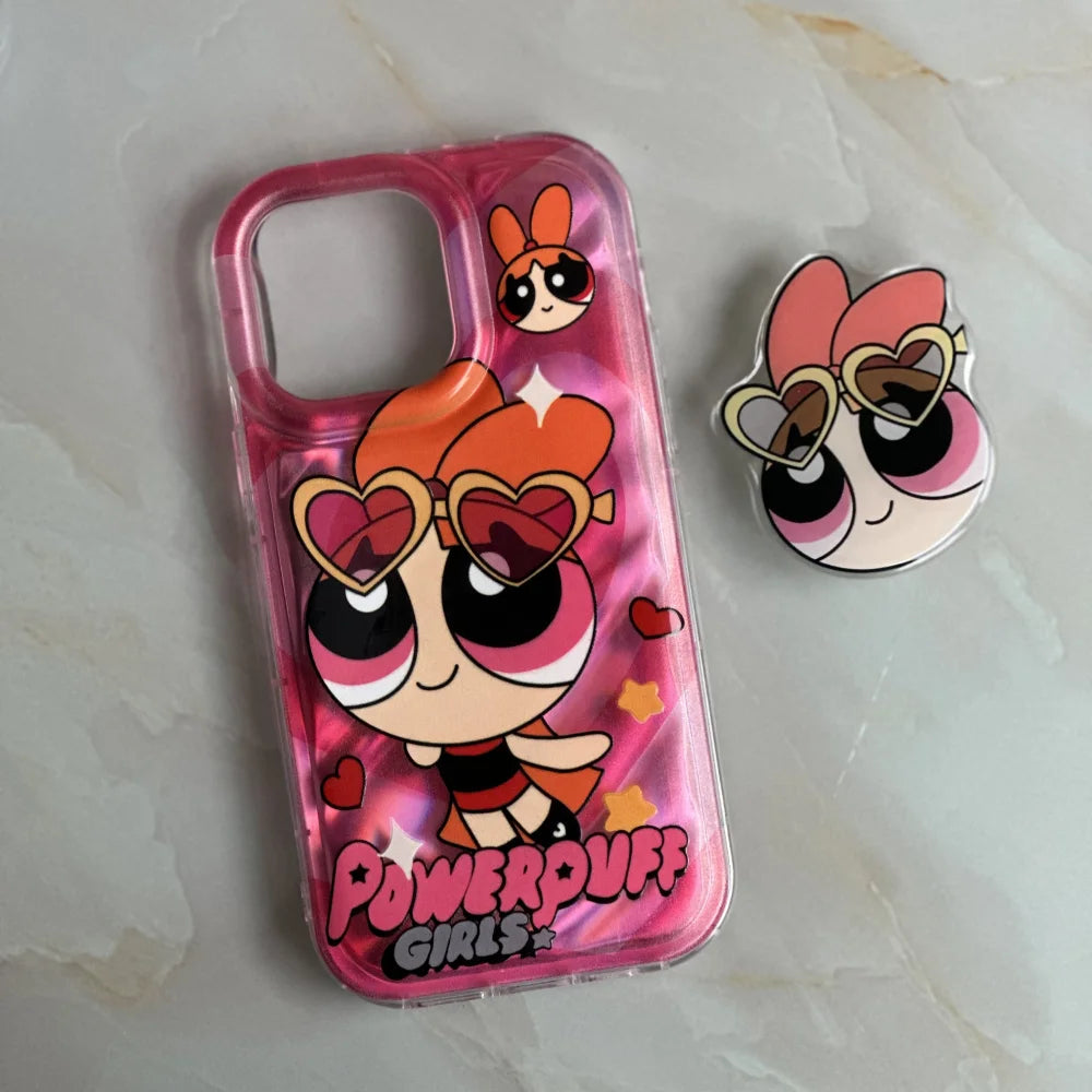 Cartoon Girls Case With Mini Phone Holder