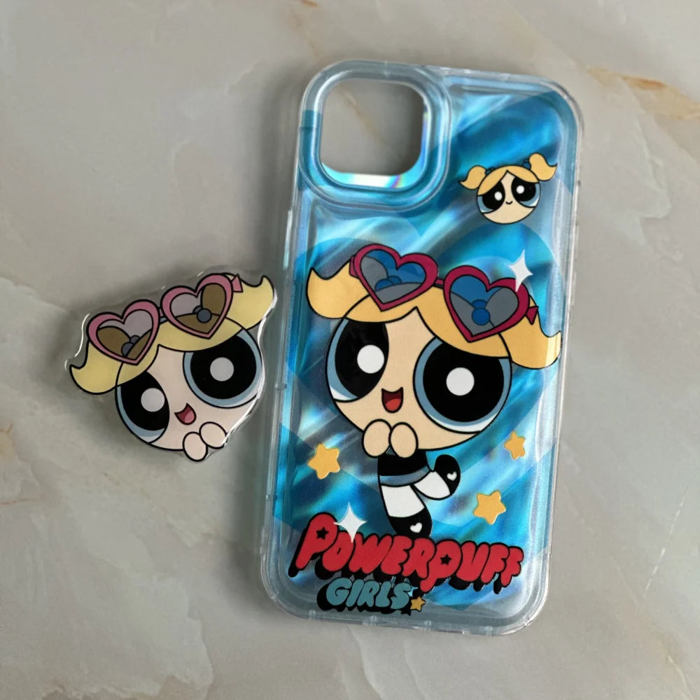 Cartoon Girls Case With Mini Phone Holder