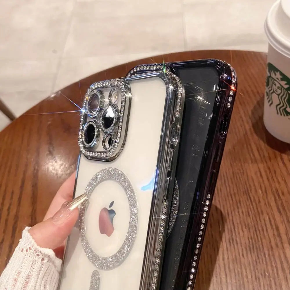 Diamond Sparkle MagSafe Case With Camera Protection