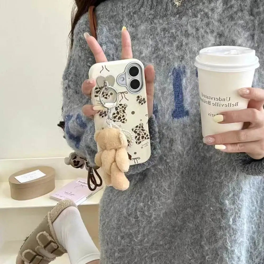 Cozy Bear Case with Plush Teddy Charm