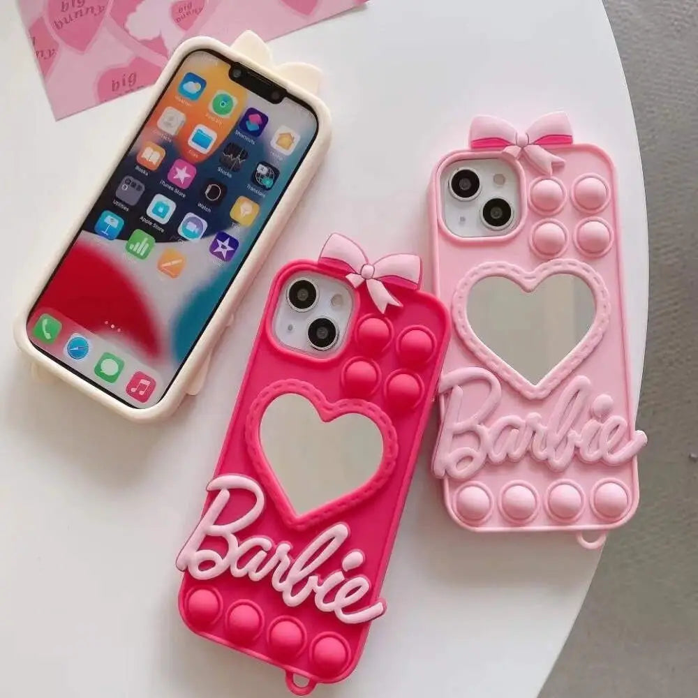 Barbie Heart Mirror Case – The Gadget Outfit