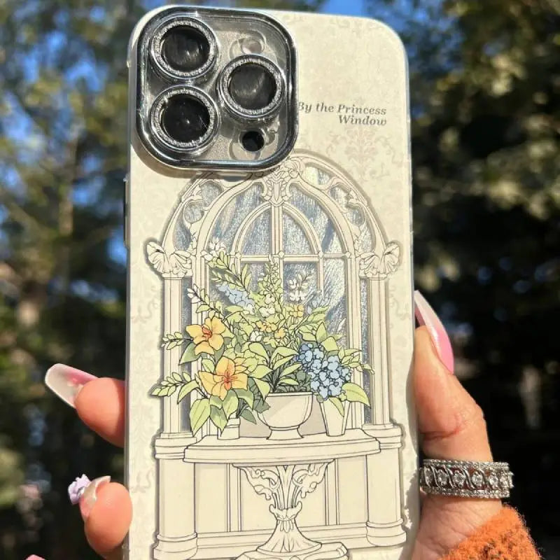 3D Princess Window Case with Pendant Charm
