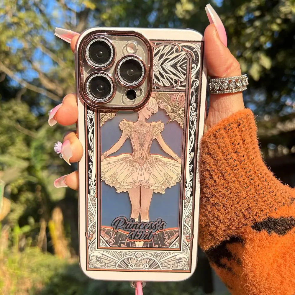 Princess Ballet Vintage Case with Pendant Charm