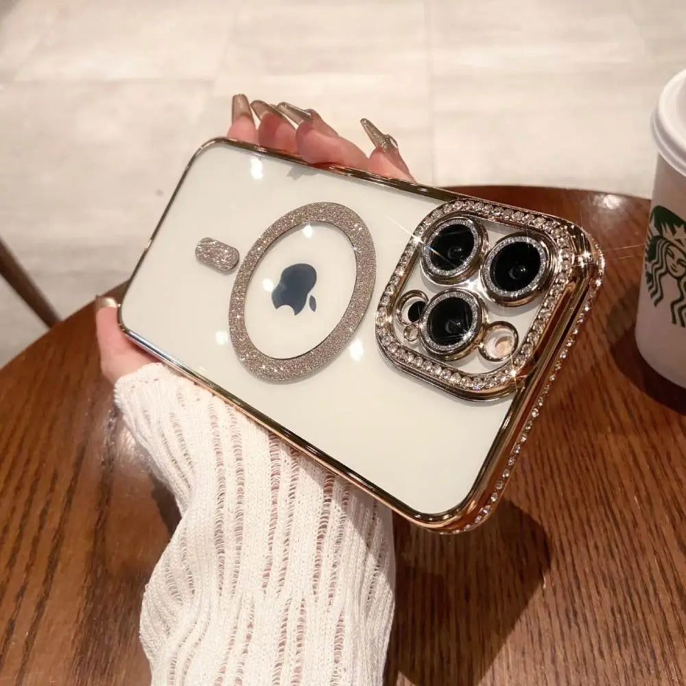 Diamond Sparkle MagSafe Case With Camera Protection