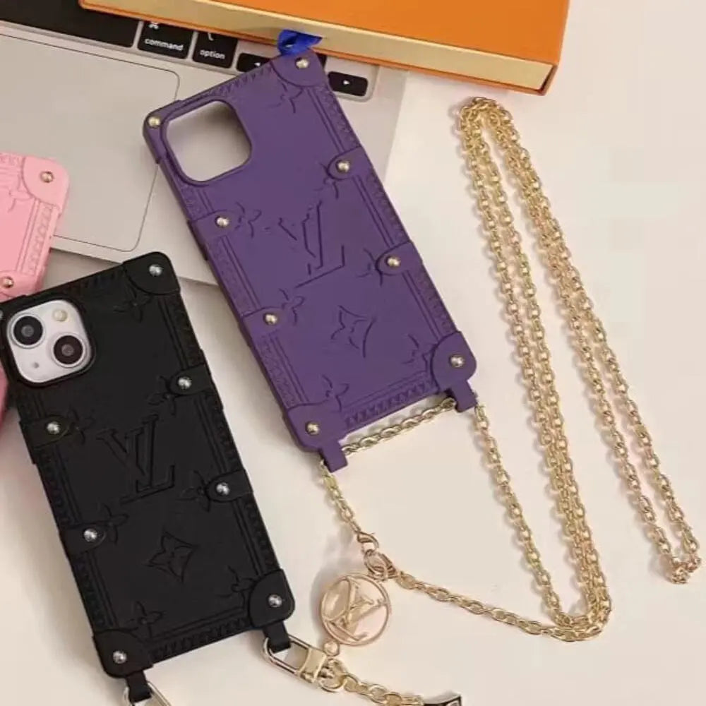 Luxury Branded Case With Hanging Charm