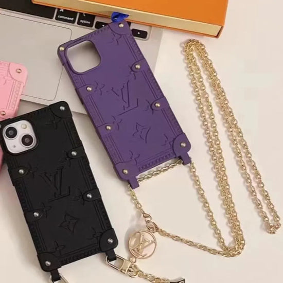 Luxury Branded Case With Hanging Charm