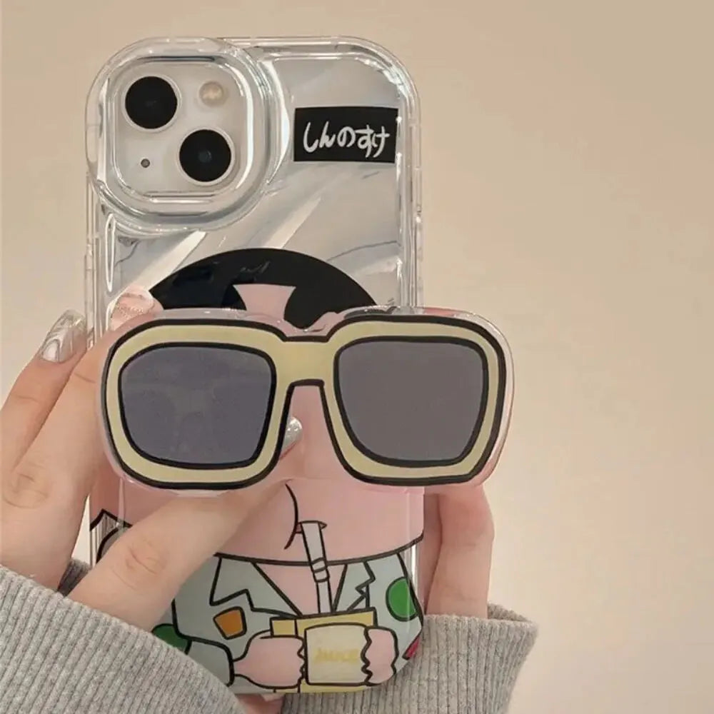 Blue Shinchan Case With Hand Grip