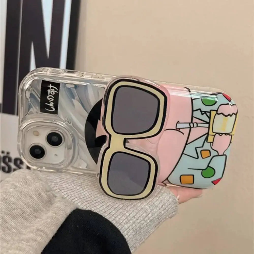 Blue Shinchan Case With Hand Grip