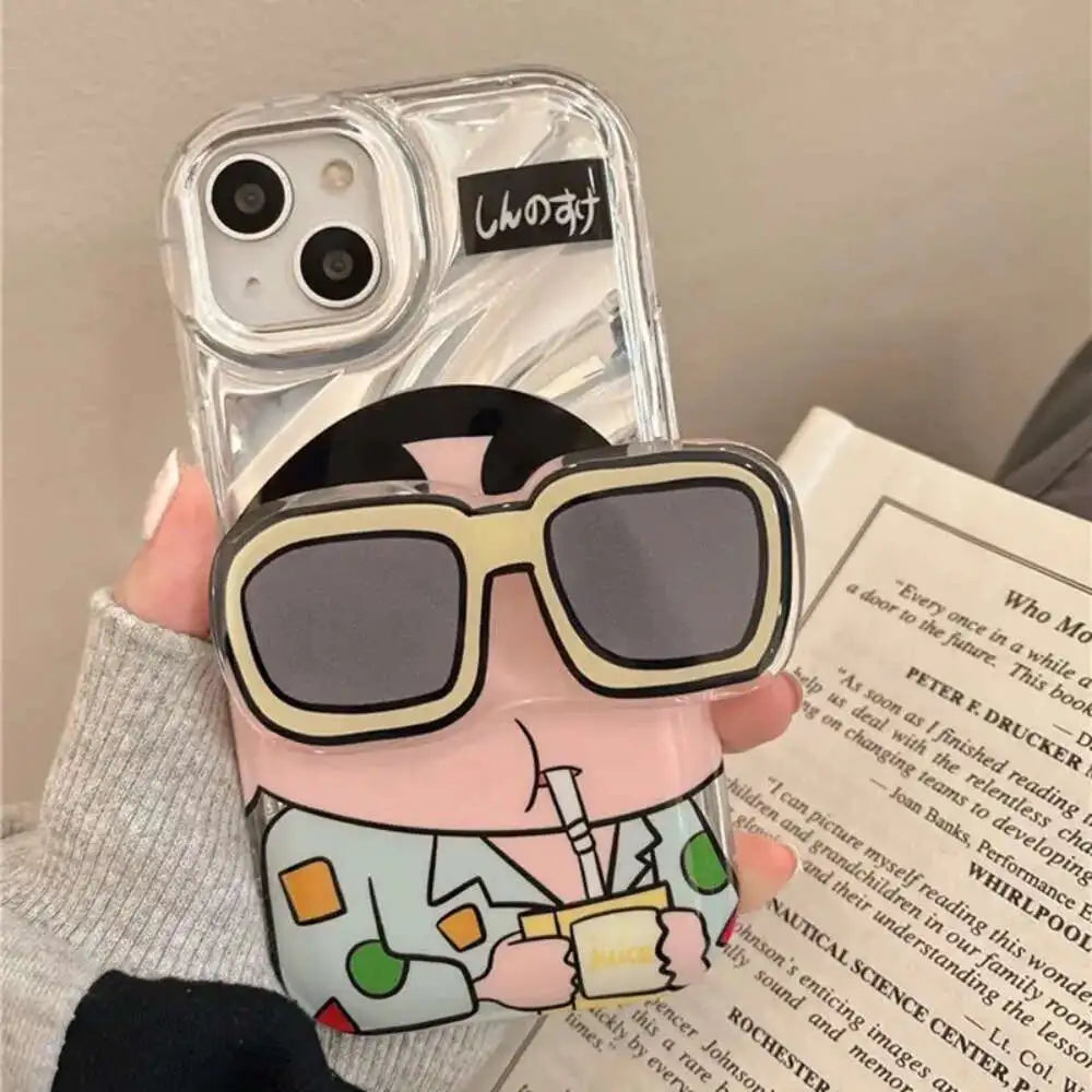 Blue Shinchan Case With Hand Grip