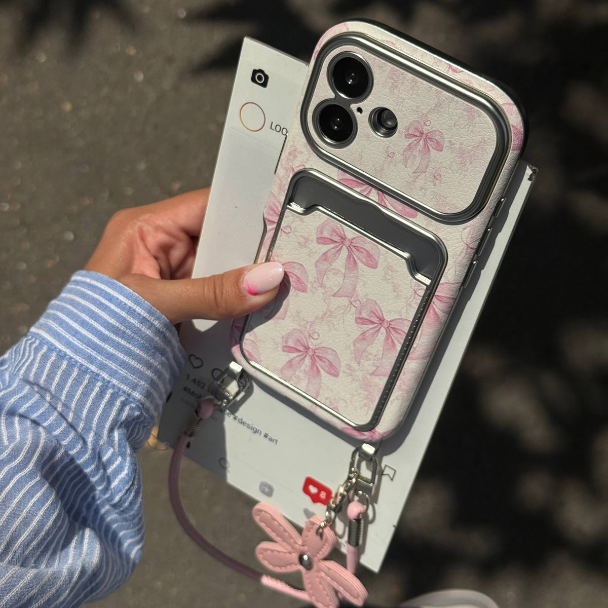 Romantic Pink Ribbon iPhone Case