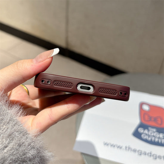 Luxury Wine Red Leopard Print Case for iPhone | Elegant Slim Leather Cover