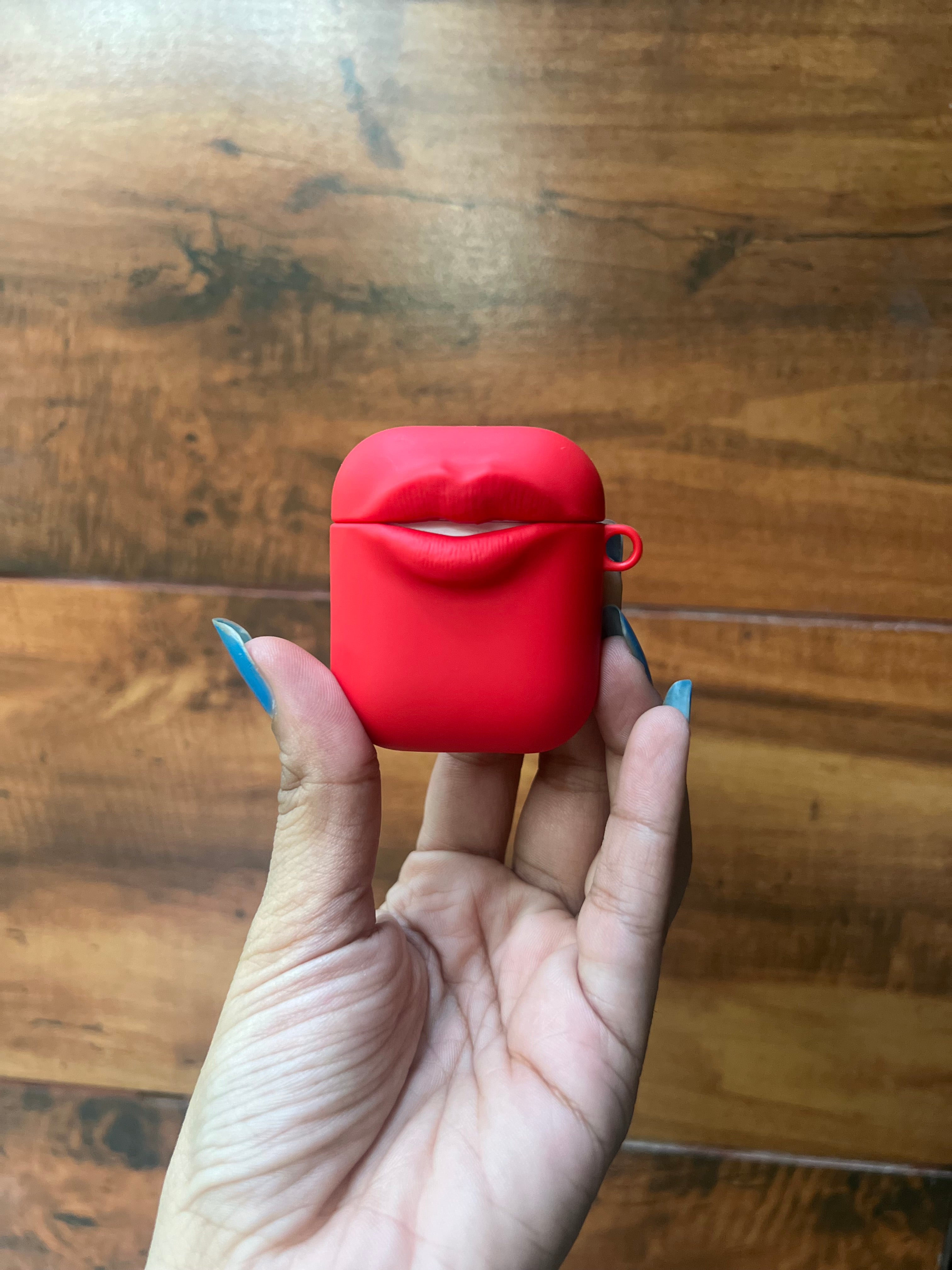 Bold Red Lips AirPods Case