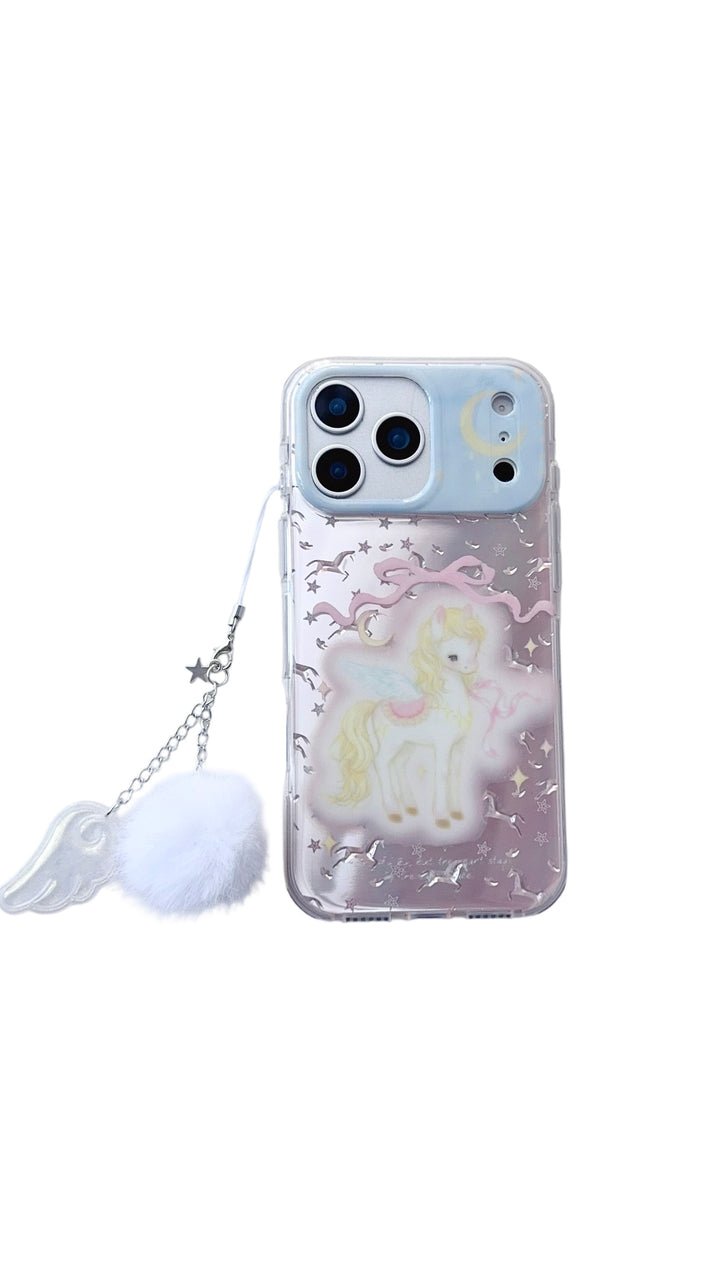 Cute Unicorn iPhone Case with Soft Charm – Clear Protective Cover