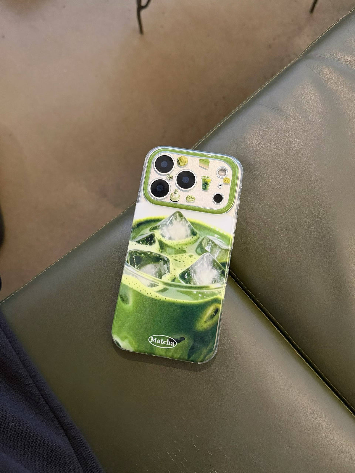 Matcha Green Aesthetic iPhone Case – Cute 3D Matcha Drink Design | Trendy Protective Phone Cover