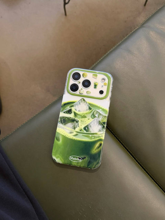 Matcha Green Aesthetic iPhone Case – Cute 3D Matcha Drink Design | Trendy Protective Phone Cover