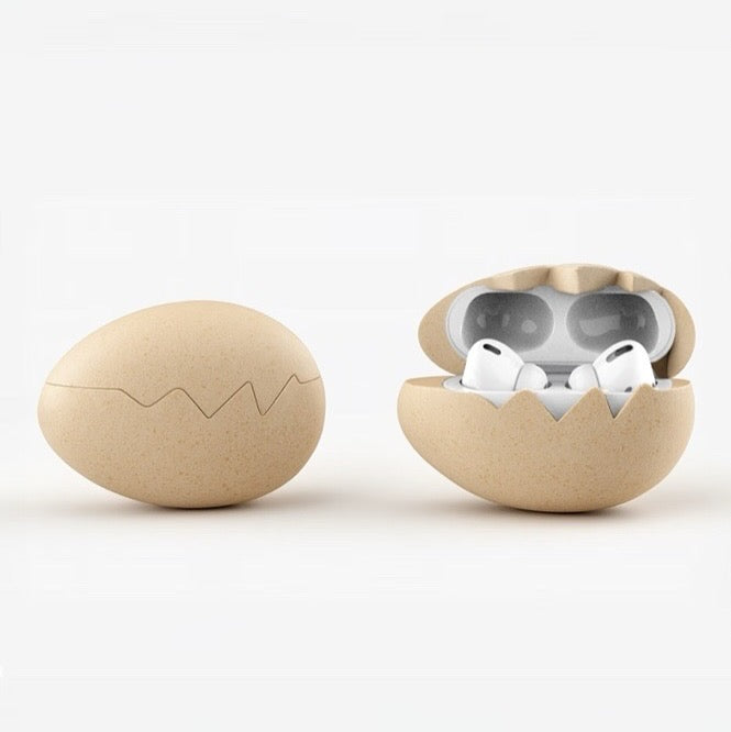 Soft Egg-Shaped AirPod Case with Cute Split Design