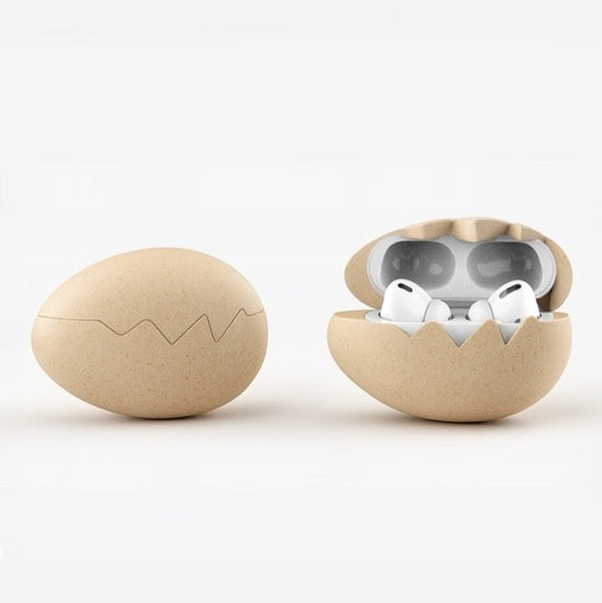 Soft Egg-Shaped AirPod Case with Cute Split Design