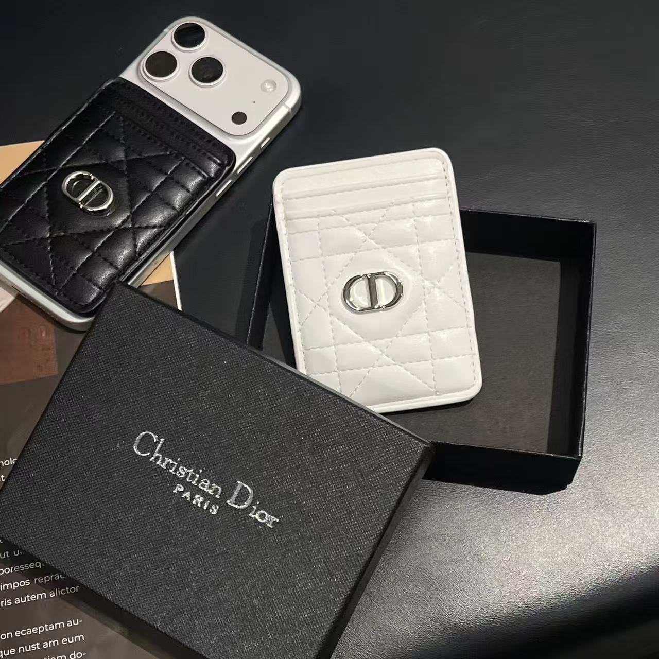 Only available for Pre-Bookings | Luxury MagSafe Wallet – Quilted Leather Card Holder | Slim Magnetic Phone Wallet | Premium iPhone Accessory