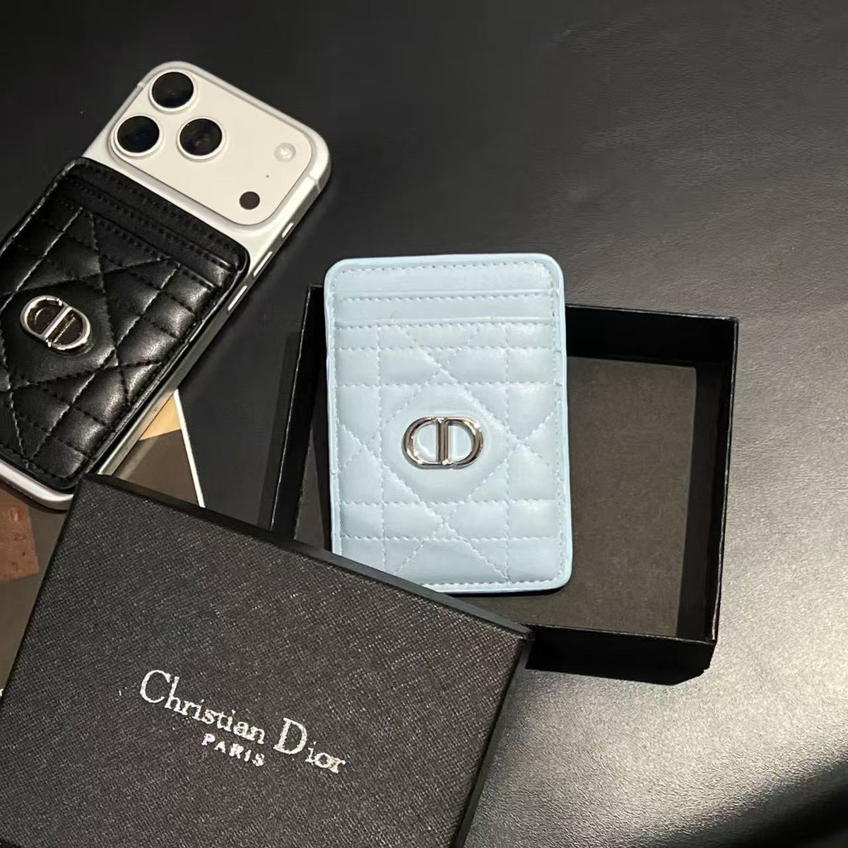 Only available for Pre-Bookings | Luxury MagSafe Wallet – Quilted Leather Card Holder | Slim Magnetic Phone Wallet | Premium iPhone Accessory