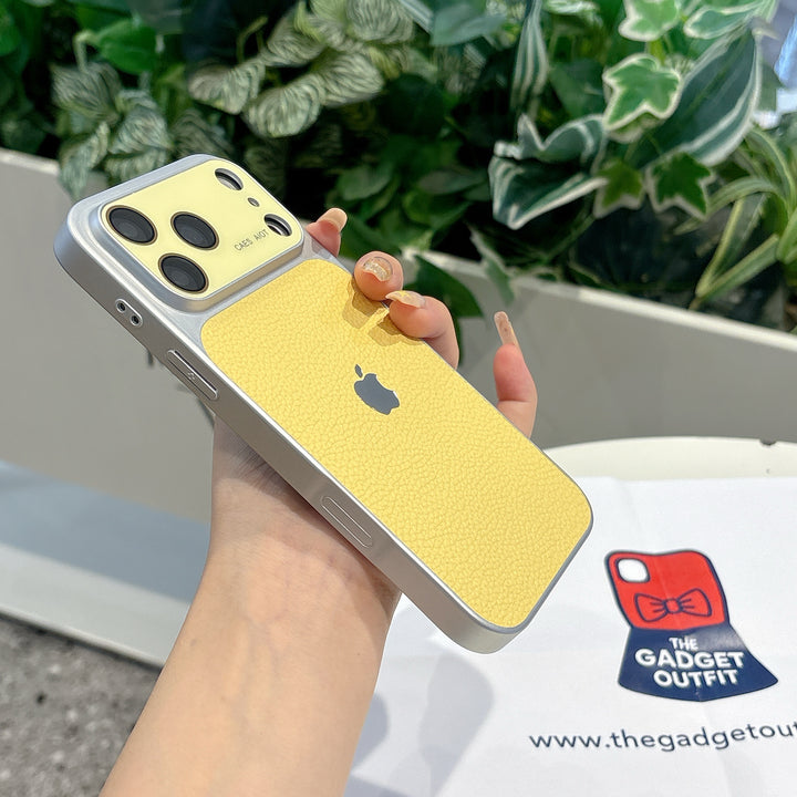 Textured Luxe iPhone Case Collection – Yellow -Style Phone Covers