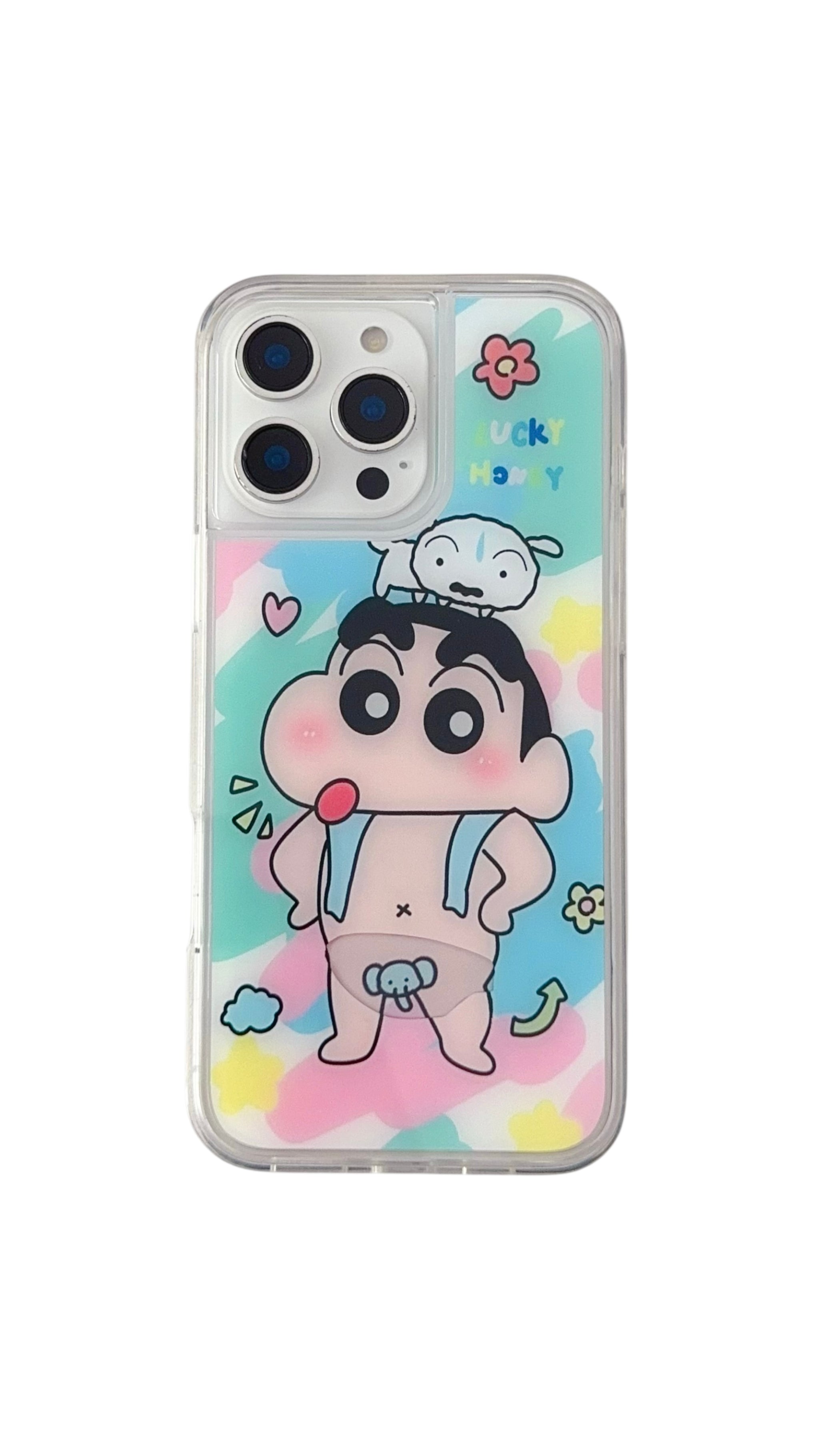 Cute Cartoon Character iPhone Case – Clear Protective Cover with Pastel Aesthetic
